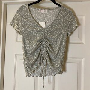 Pink Rose floral tee